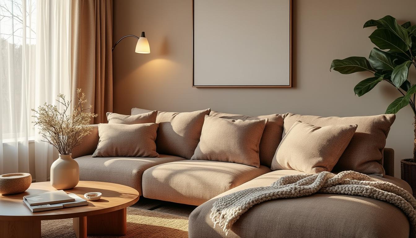 découvrez comment créer un salon apaisant en jouant avec les lignes et les matières pour une ambiance harmonieuse et relaxante.